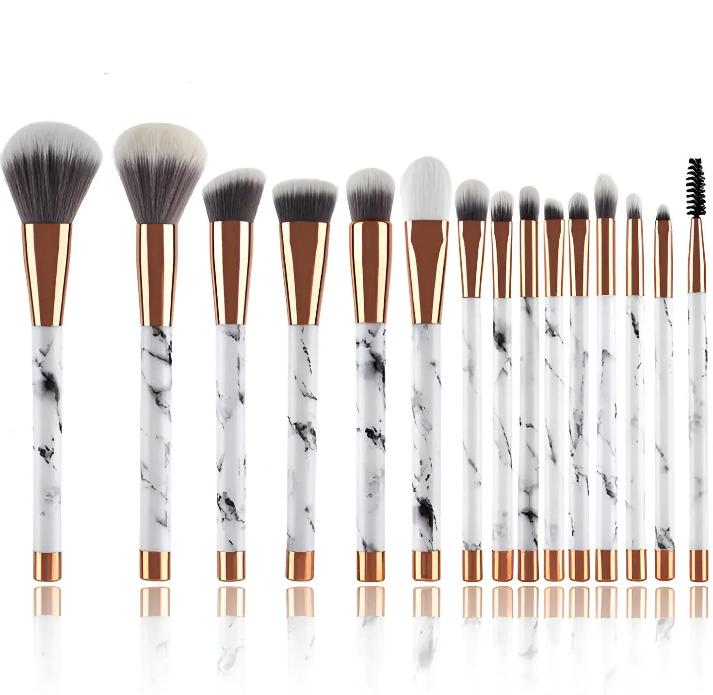 11-Piece Marble Makeup Brush Set