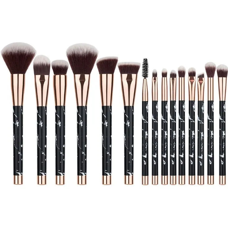 11-Piece Marble Makeup Brush Set