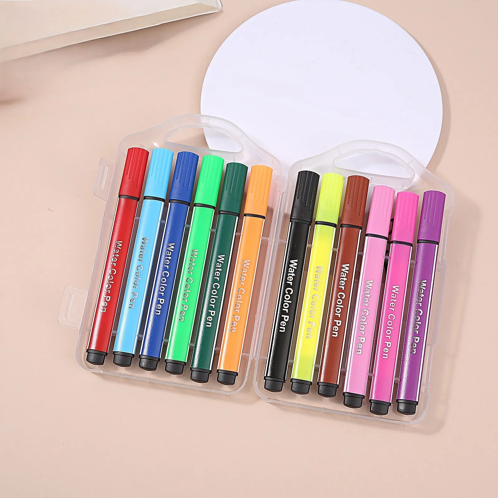 12 Shades Colorful Sketch Pen Set.