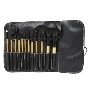 13-Pieces Set: LILT BEAUTY Makeup Brush Set with Blush Foundation Eyeshadow Concealer Liner Sponge Fan and Eyebrow