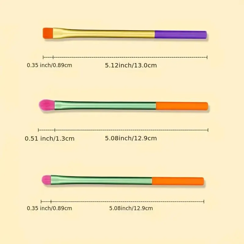 15-Pieces: Rainbow Color High Quality Makeup Brush Set