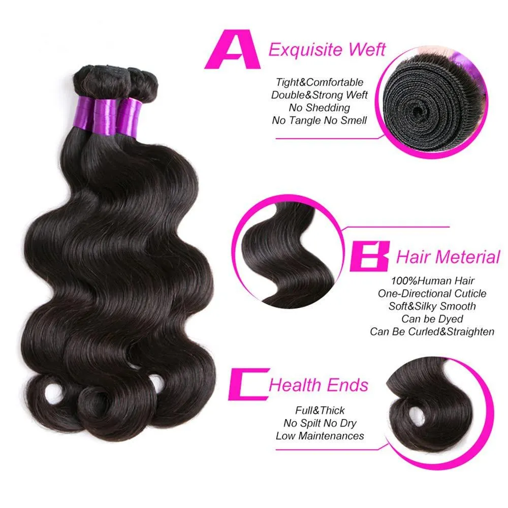 3 Bundles of Human Hair Extensions