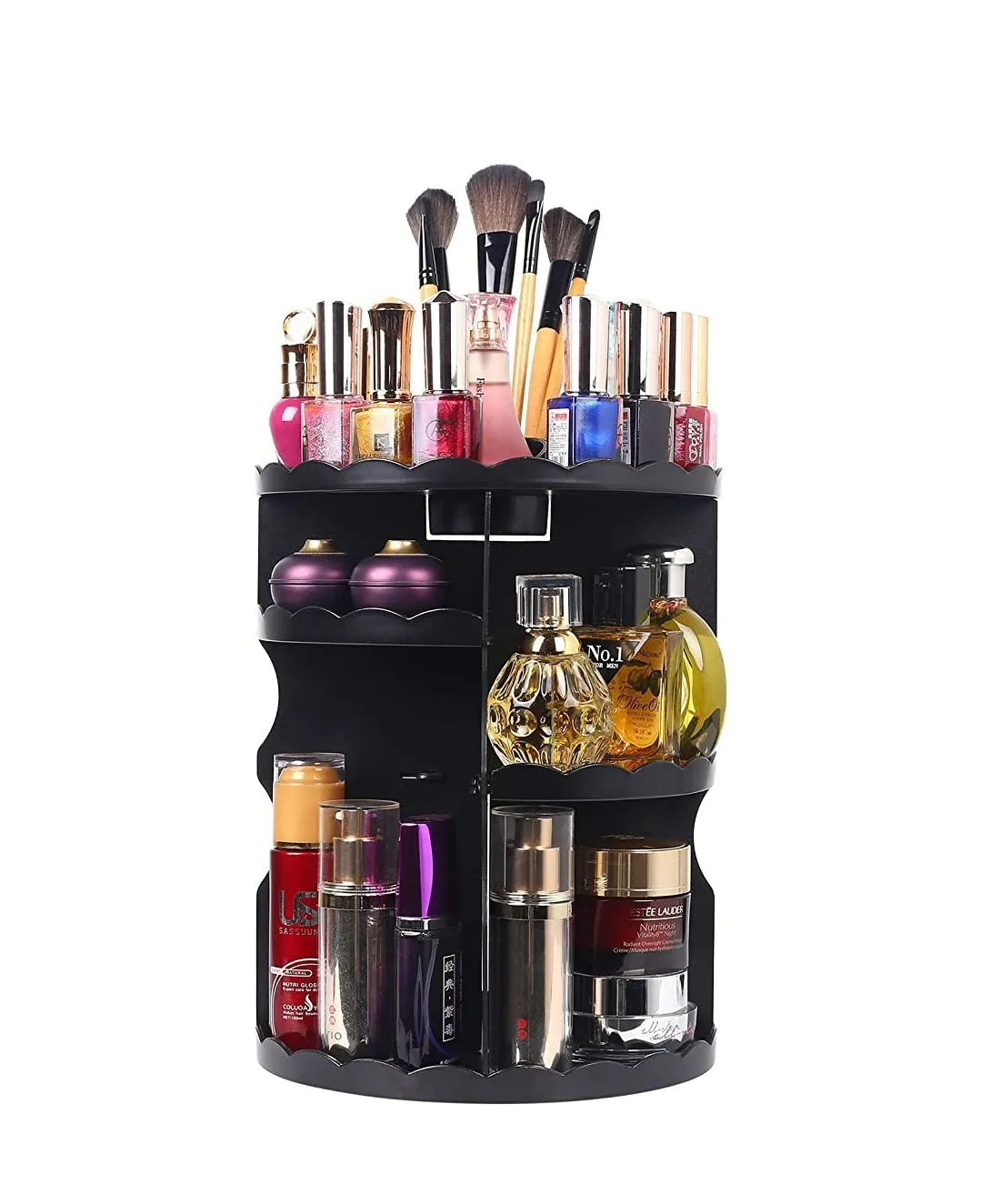 360 Rotation makeup organizer BLACK