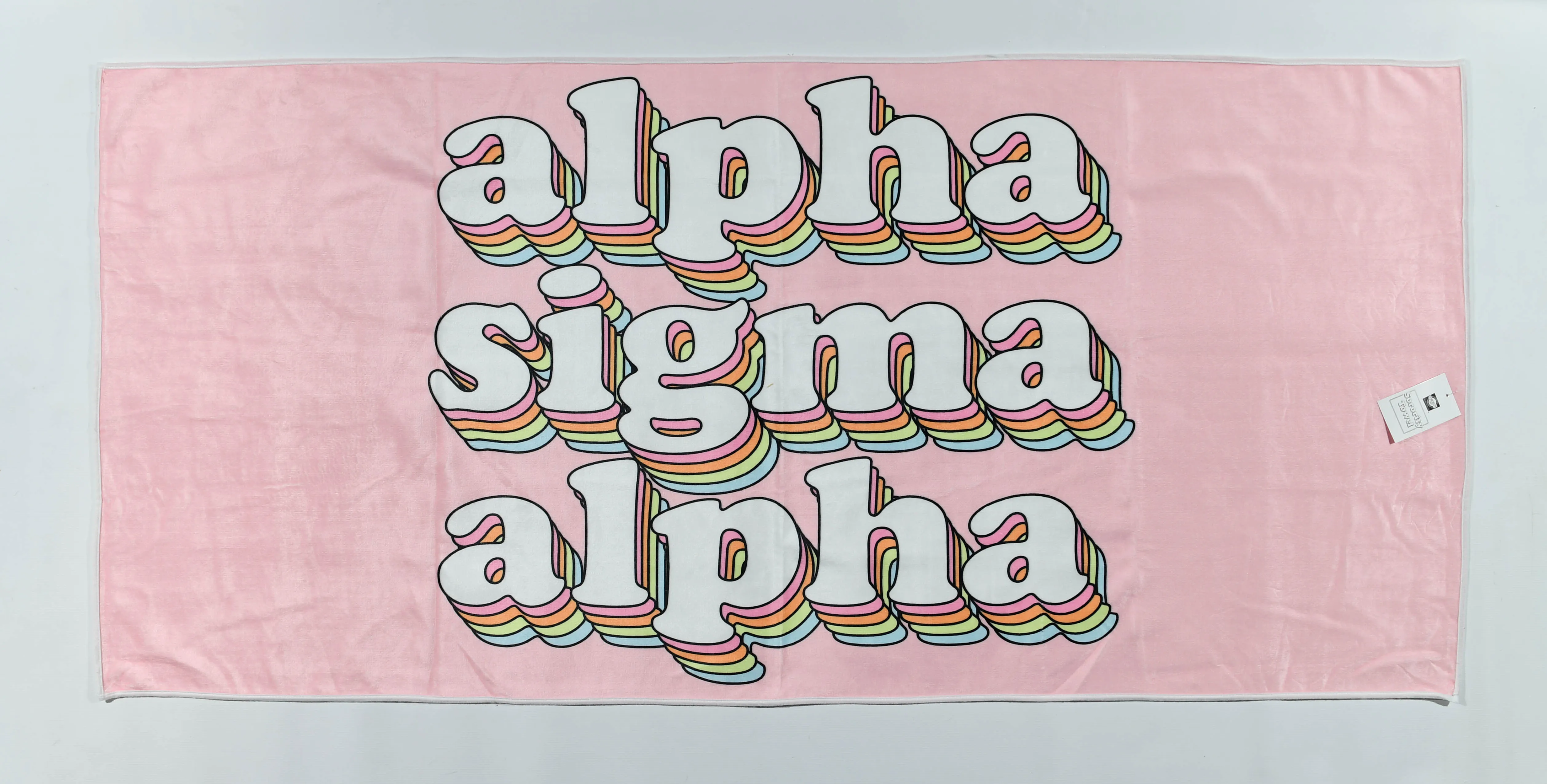 Alpha Sigma Alpha Plush Retro Beach Towel