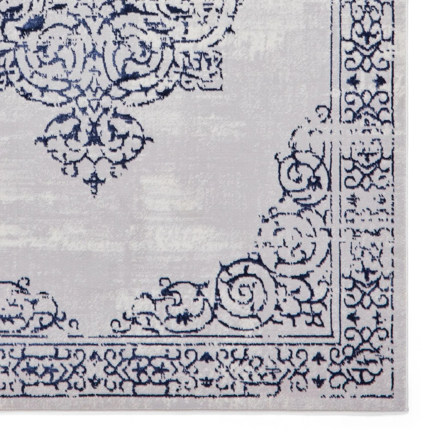 Artemis B9076A Blue and Silver Vintage Rug