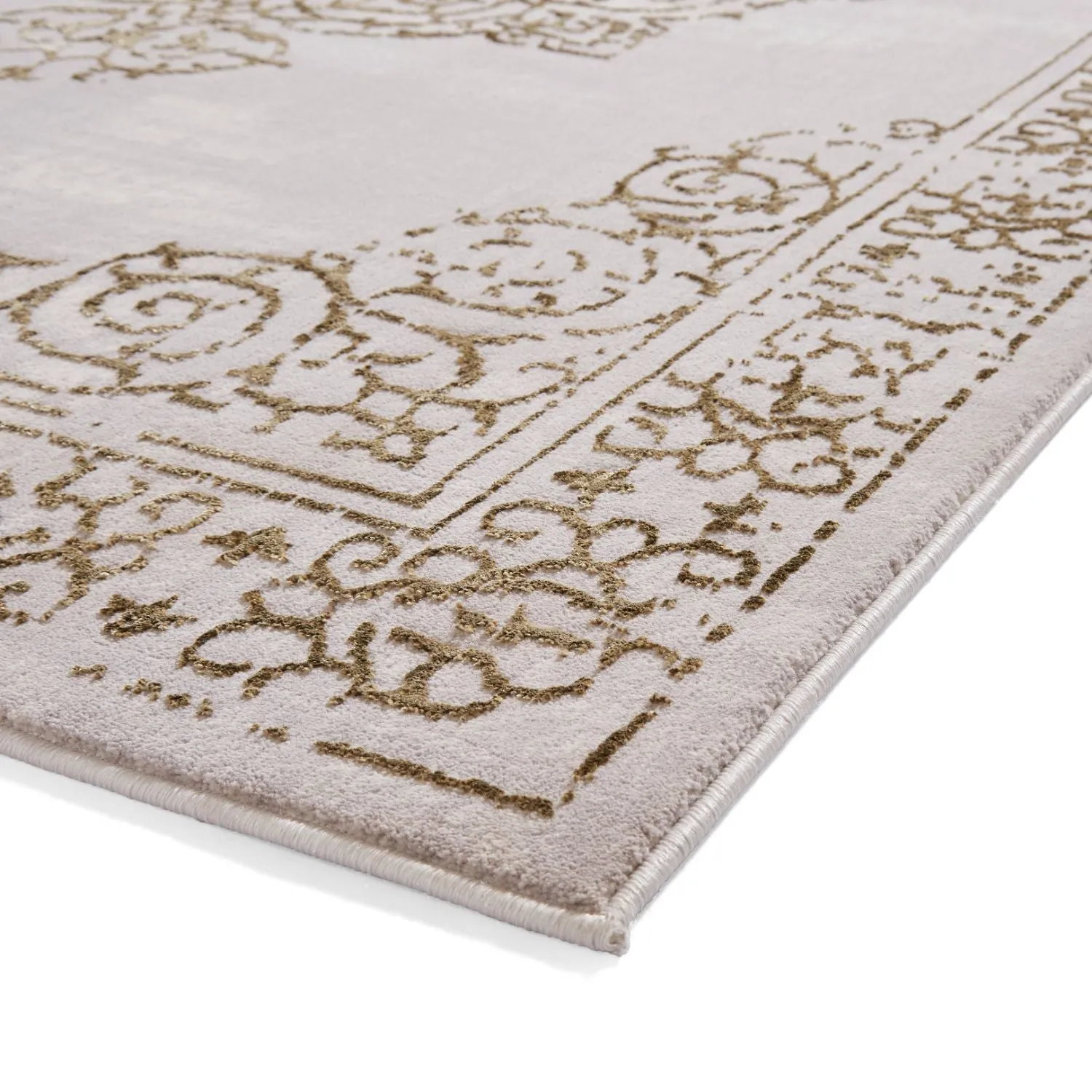 Artemis B9076A Gold and Silver Vintage Rug