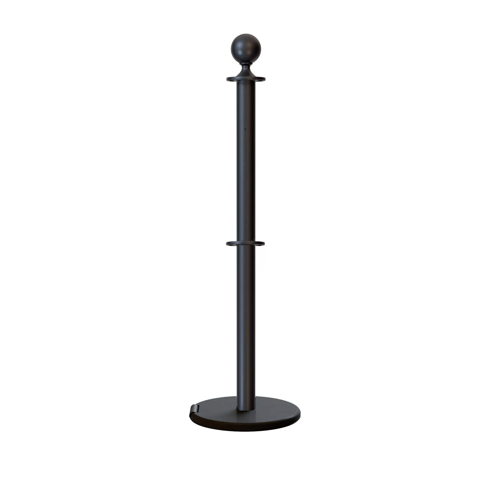 Ball Top Dual Rope Stanchion with Roller Base - Montour Line CELineD