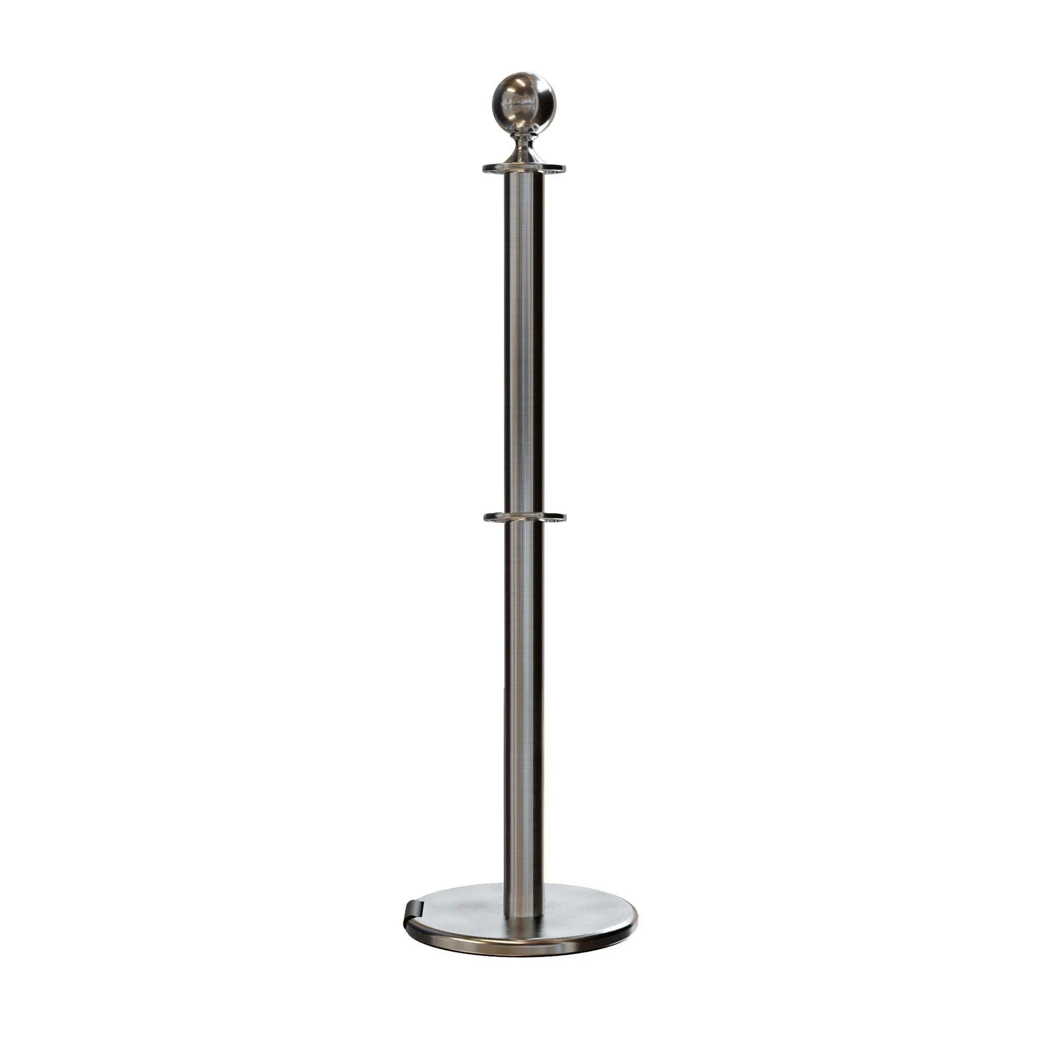 Ball Top Dual Rope Stanchion with Roller Base - Montour Line CELineD