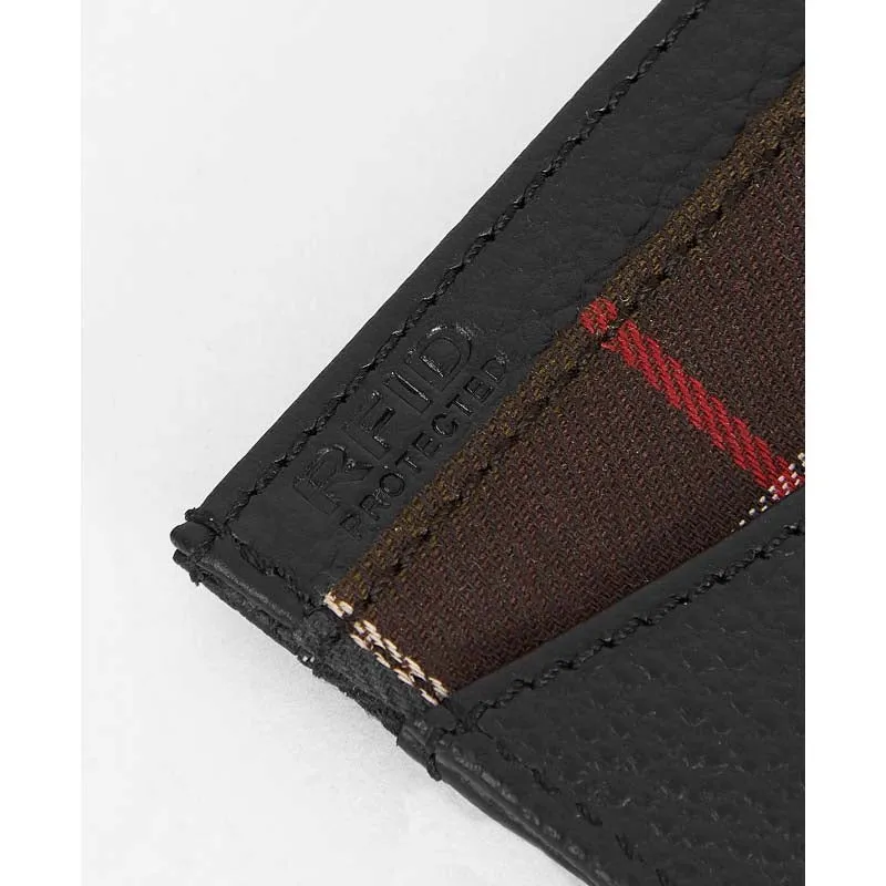 Barbour Debossed Logo Mens Card Holder - Black