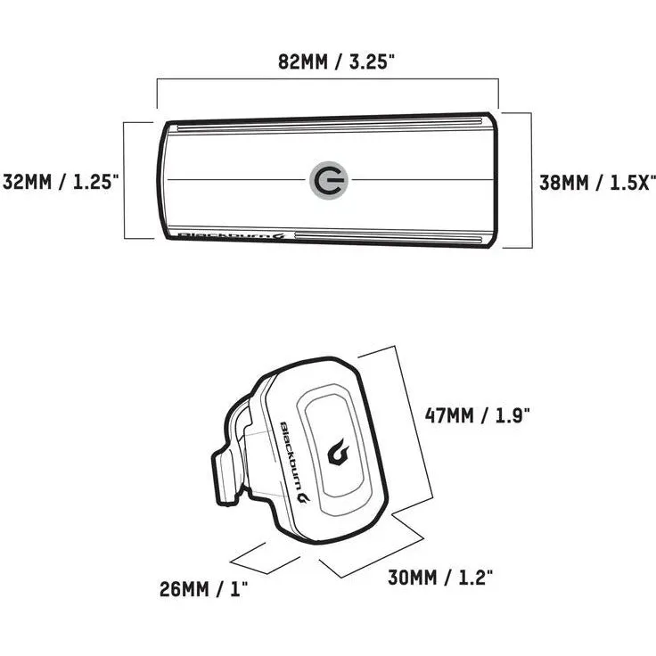 Blackburn Dayblazer 400 Front Light   Click USB Rear Light Combo Set