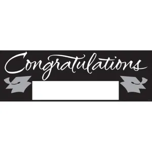 Bulk Black Graduation Party Banners (6 per Case)