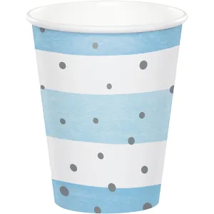 Bulk Blue and Silver Celebration Paper Cups (96 per Case)