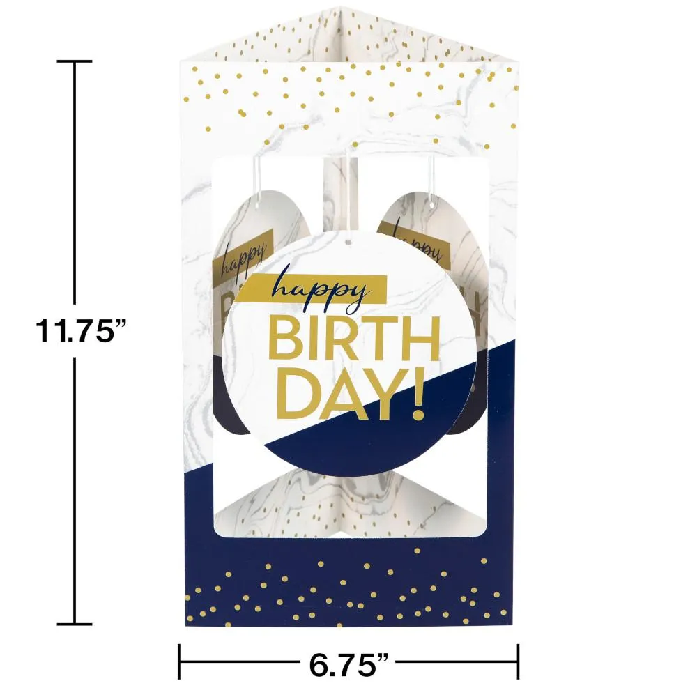 Bulk Navy and Gold Birthday Centerpiece Stands (18 per Case)