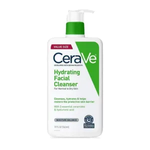 CeraVe Hydrating Facial Cleanser | Moisturizing Non-Foaming Face Wash with Hyaluronic Acid, Ceramides & Glycerin