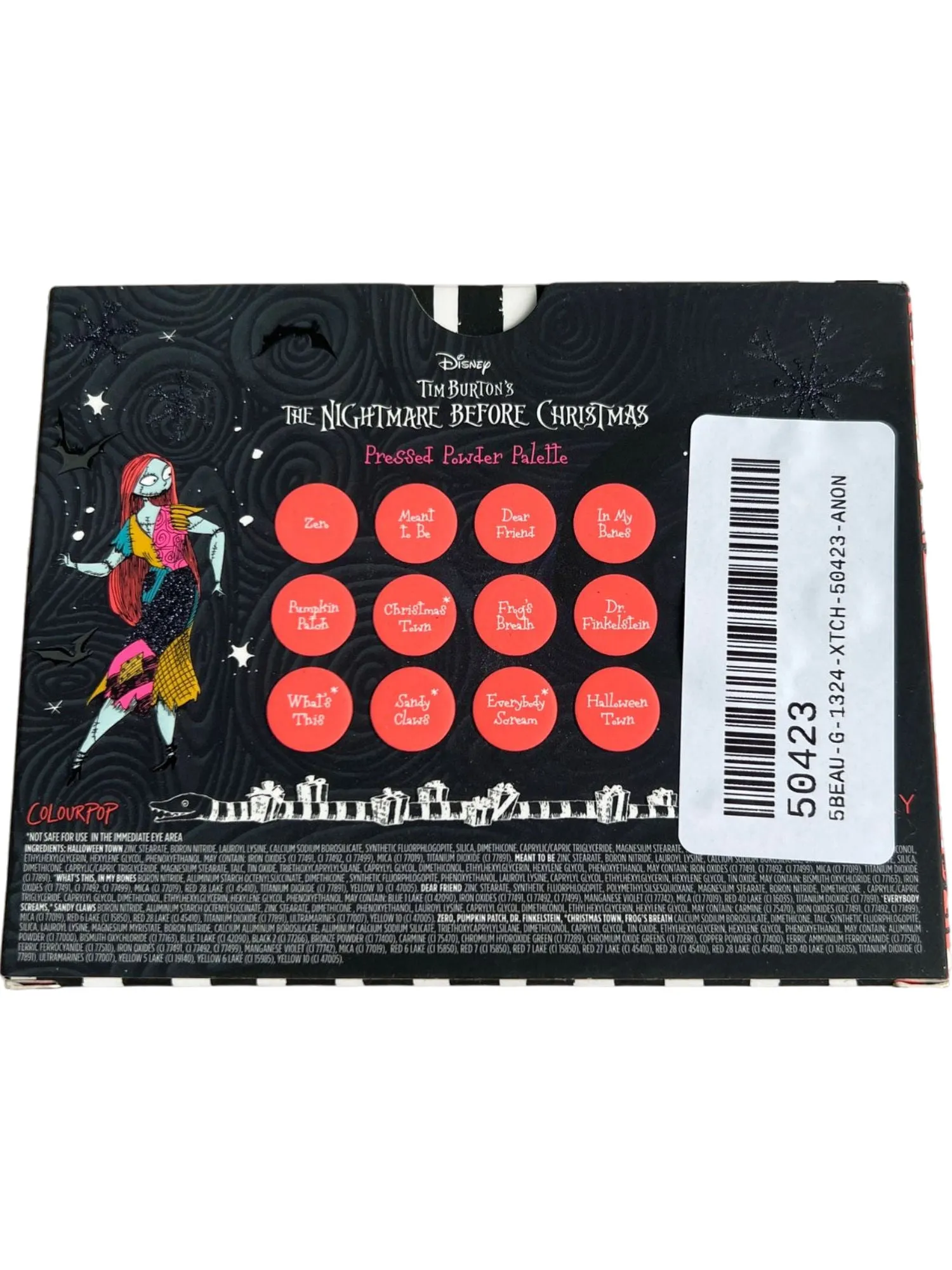 ColourPop Disney Tim Burton's The Nightmare Before Christmas Pressed Powder Palette