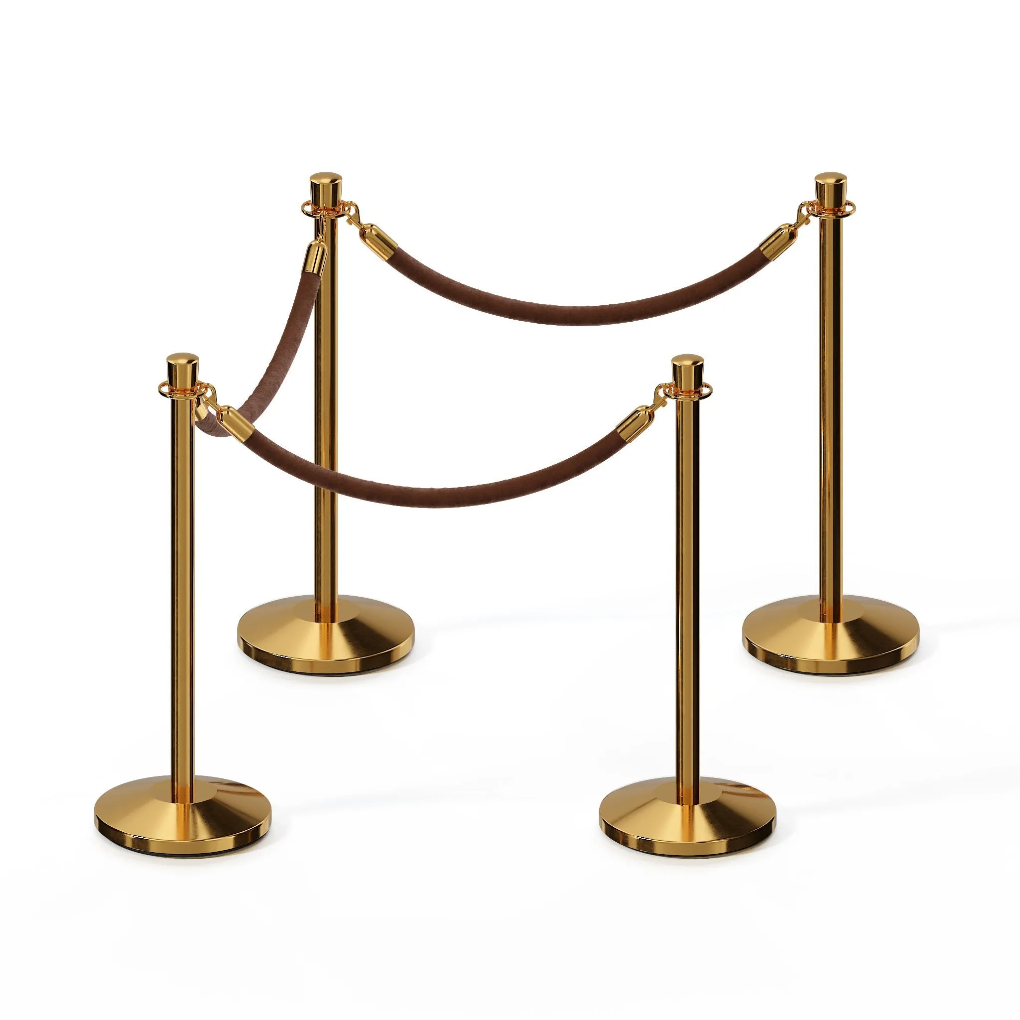 Crown Top Post and Rope Stanchion Kit - Montour Line