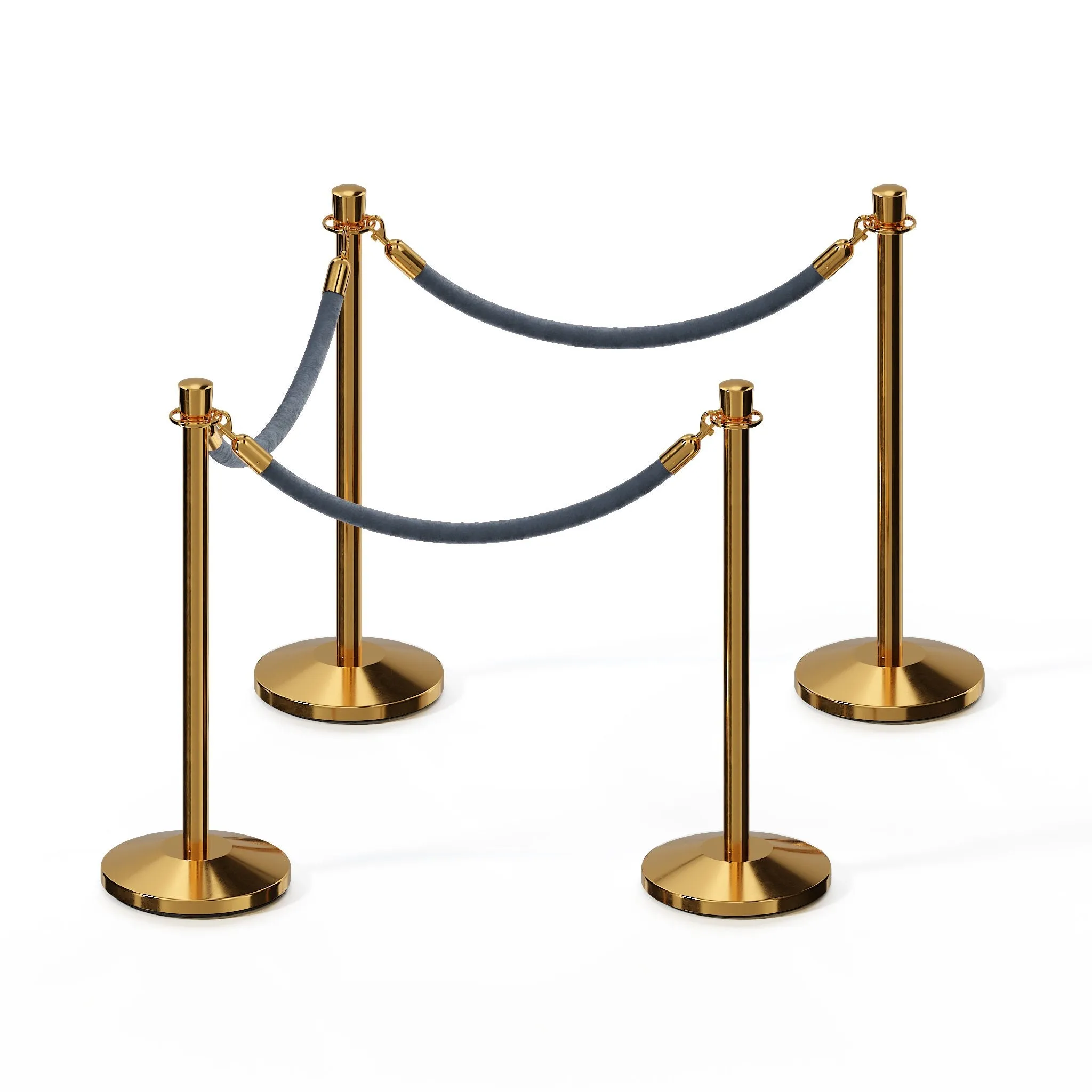 Crown Top Post and Rope Stanchion Kit - Montour Line