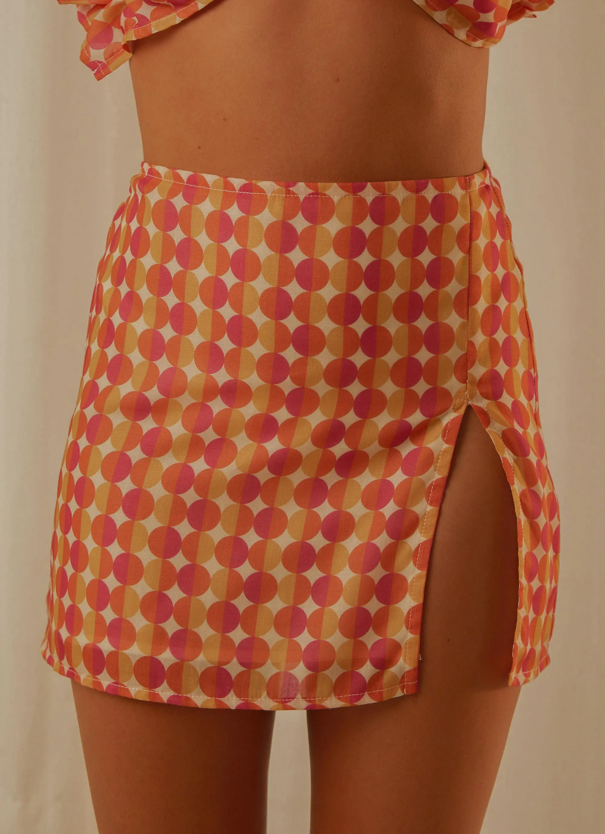 Daytona Mini Skirt  - Sunset Geo