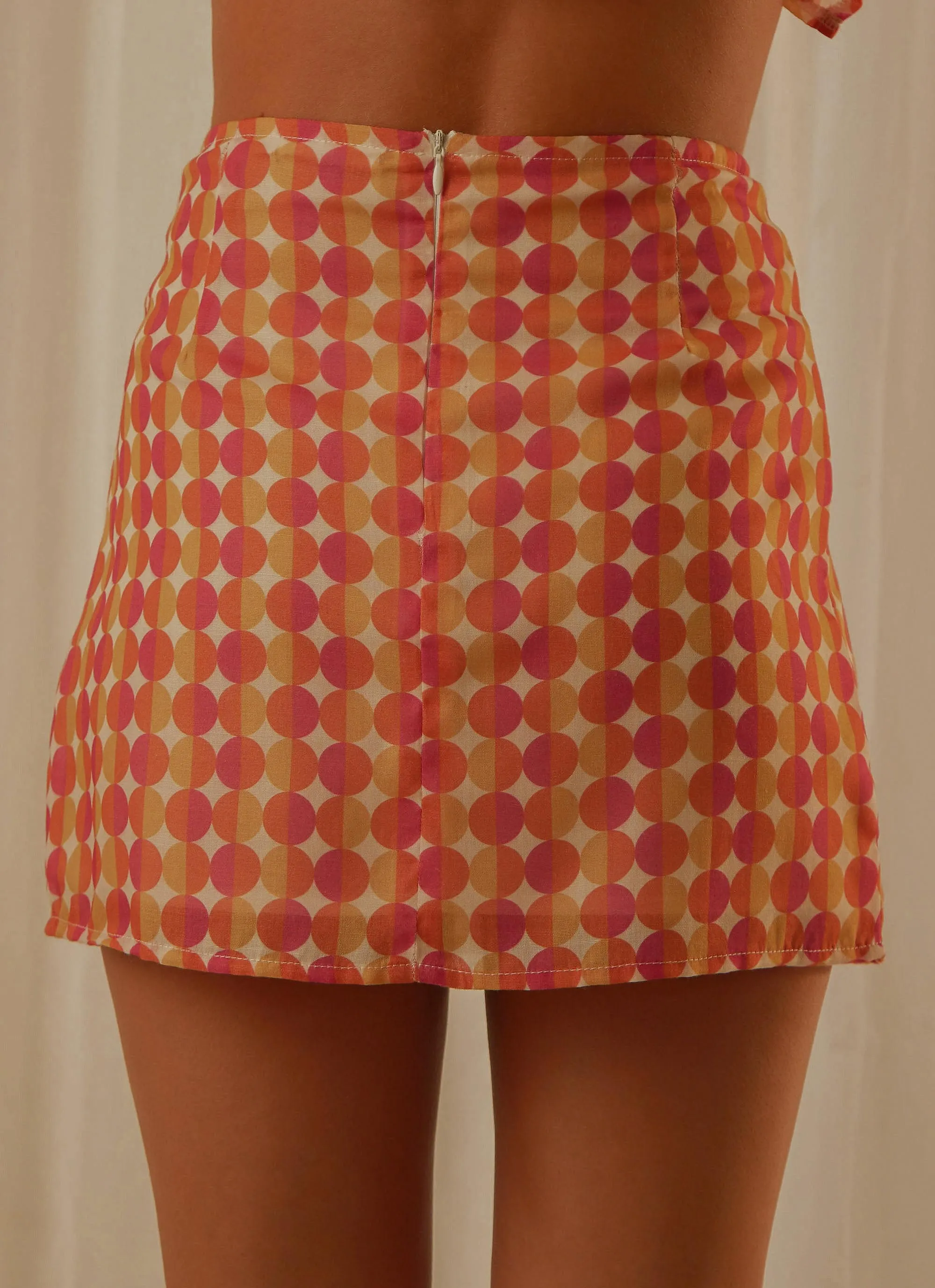 Daytona Mini Skirt  - Sunset Geo