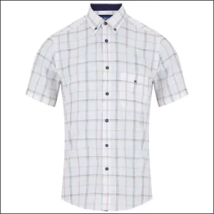 Dg's White Multi Check SS Shirt-