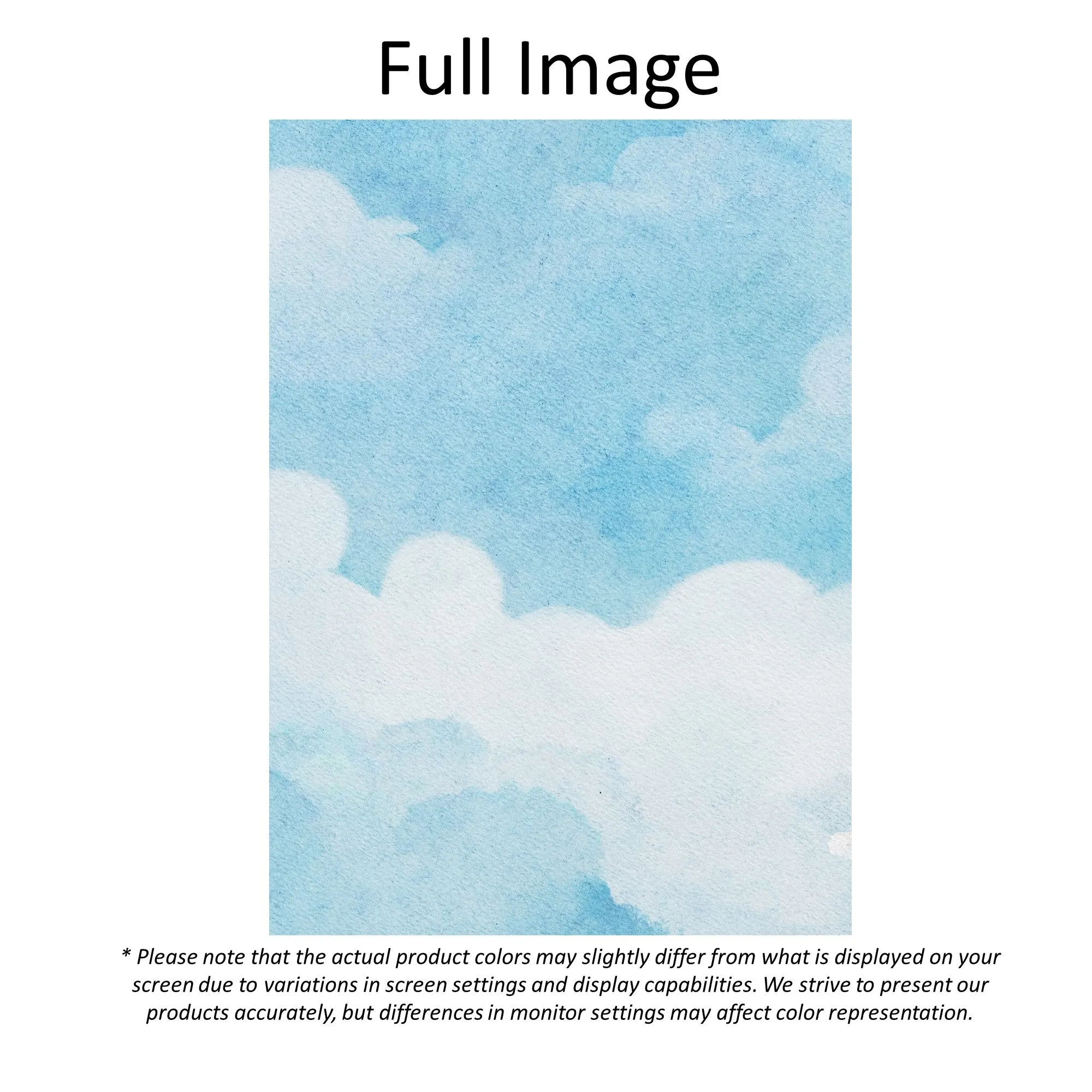 Dreaming Cloudscape Blue Sky Abstract Watercolor Window Roller Shade