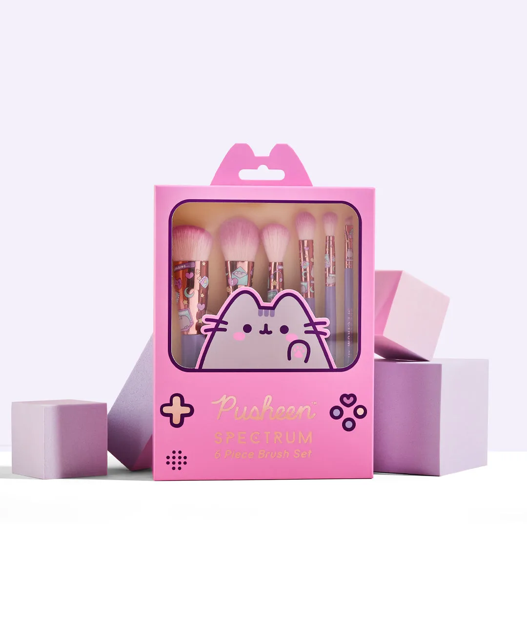 Gaming Pusheen 6-Piece Makeup Brush Set