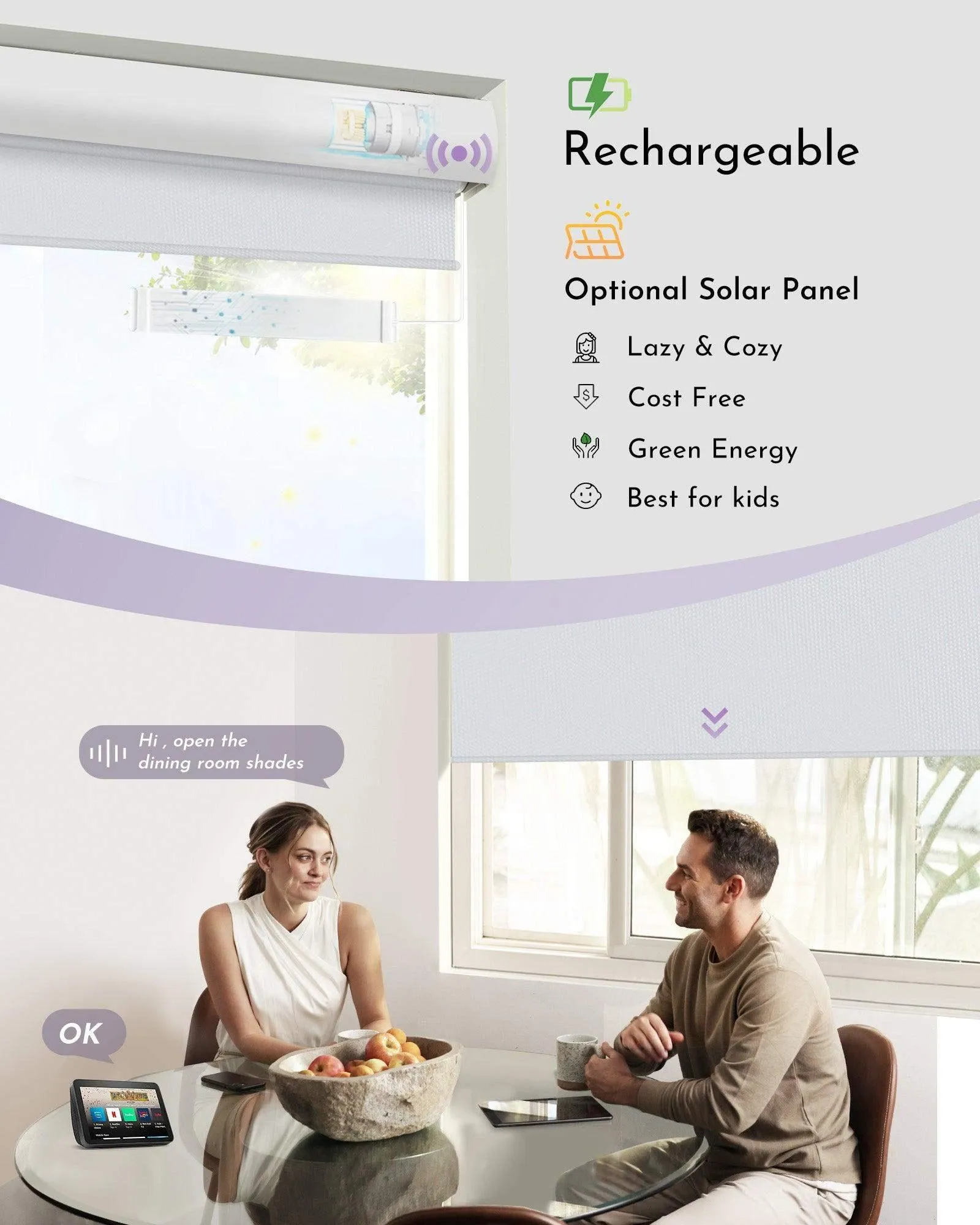 Graywind Motorized Blackout Roller Shades | Vinyl Series | Customizable