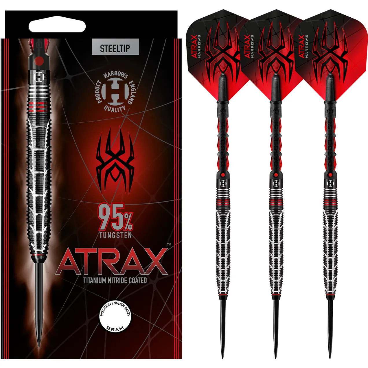 GZBD848    ~ HARROWS ATRAX 95% DARTS 21G