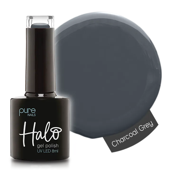 Halo Gel Polish 8ml Charcoal Grey