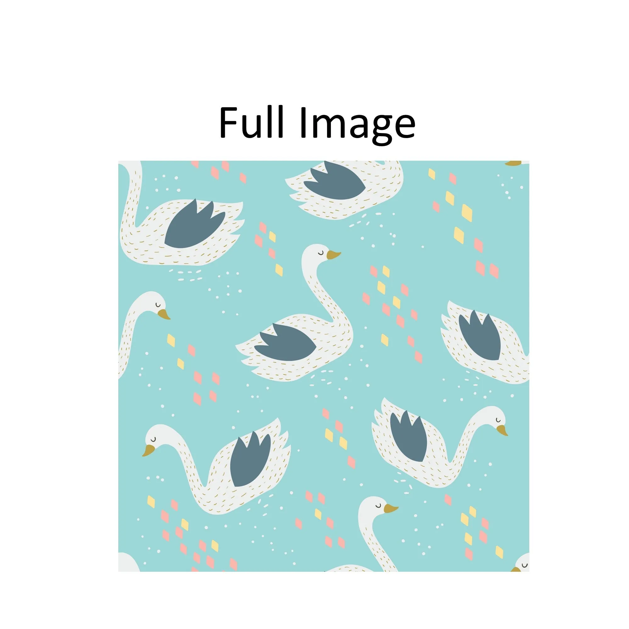 Happy Duck Nursery Mint Color Window Roman Shade