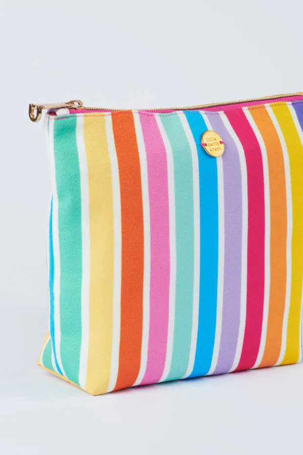 Janis LPD Coloured Stripe Makeup Pouch