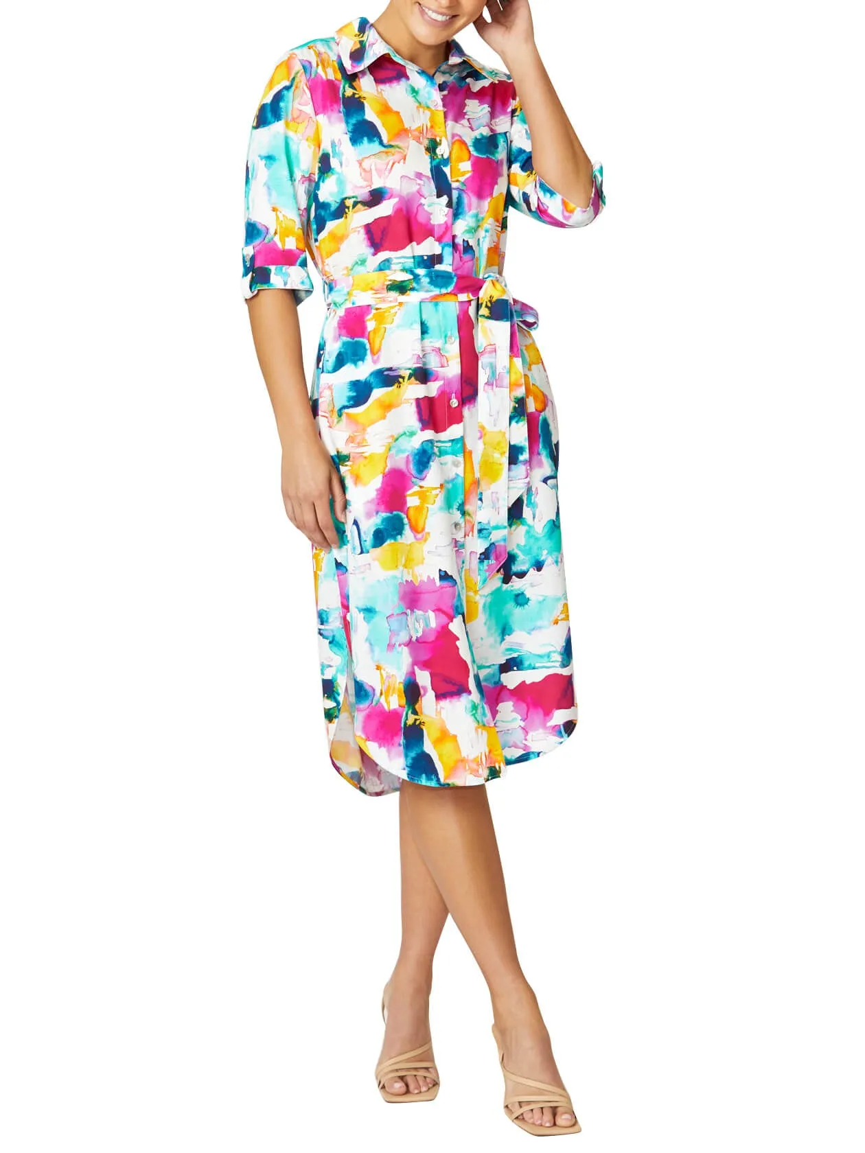 Letty Watercolour Shirtdress