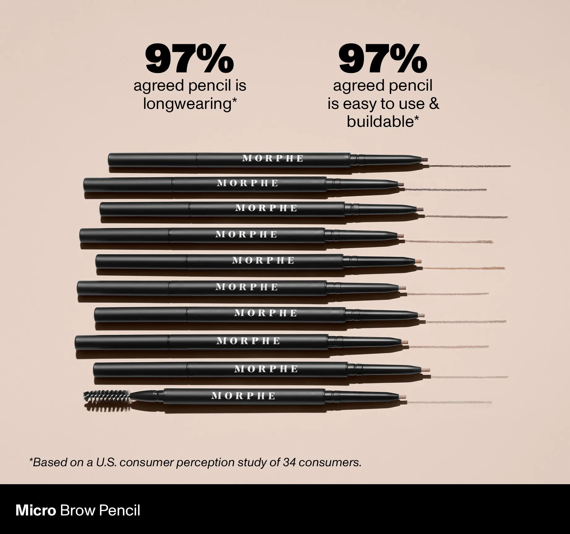 Micro Brow Dual-Ended Pencil & Spoolie - Chocolate Mousse