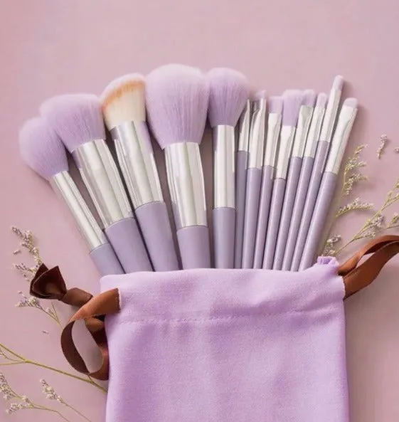 Miss Beauty New 13 Pcs  Color Makeup Brush Set Soft hair Loose Powder Eyeshadow Concealer Contour Eyeliner brush Foundation Beauty Cosmetic tools For Women & Girls