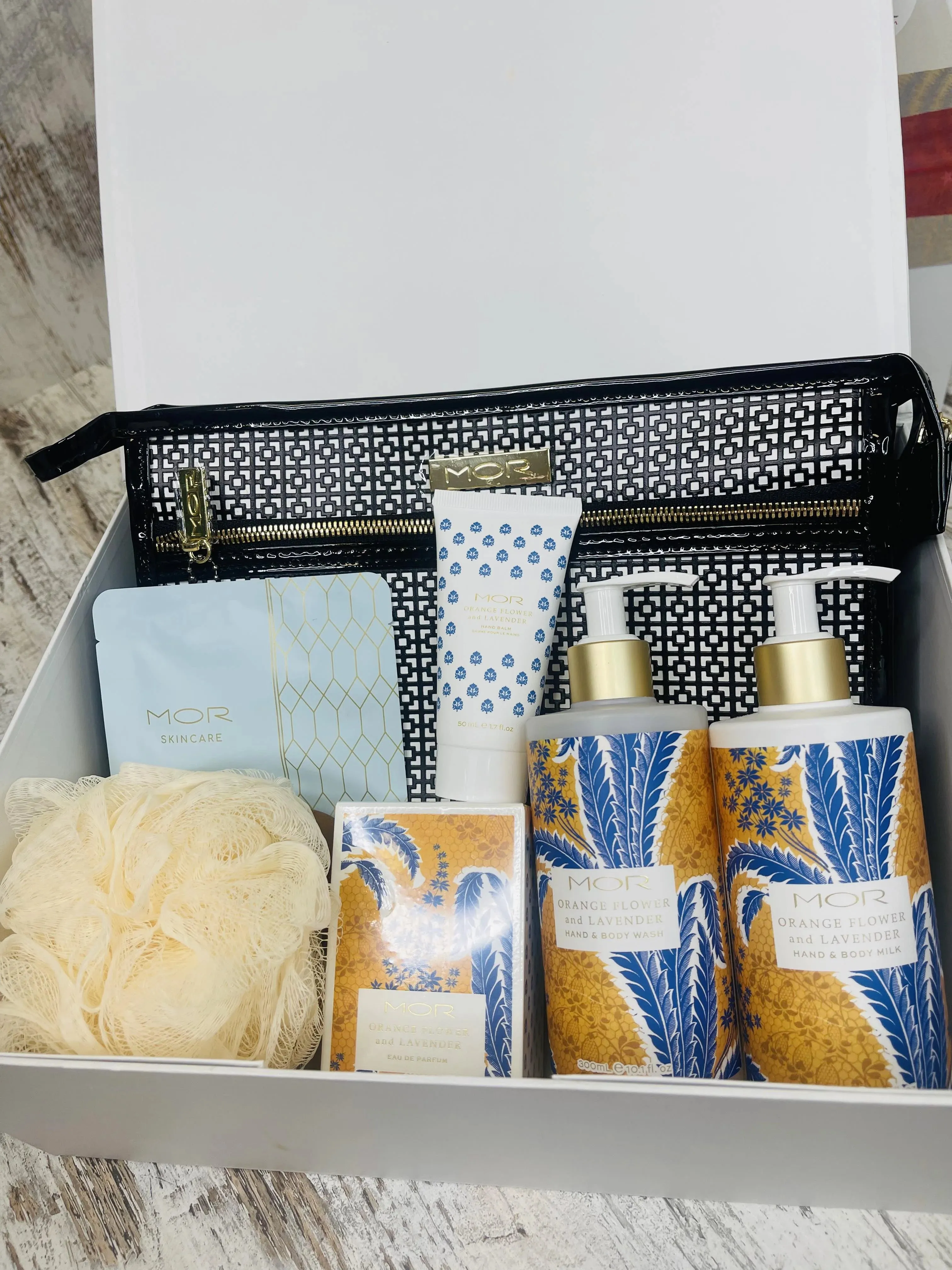 MOR Jardinere Orange Flower & Lavender 'Lux' Pamper Gift Box