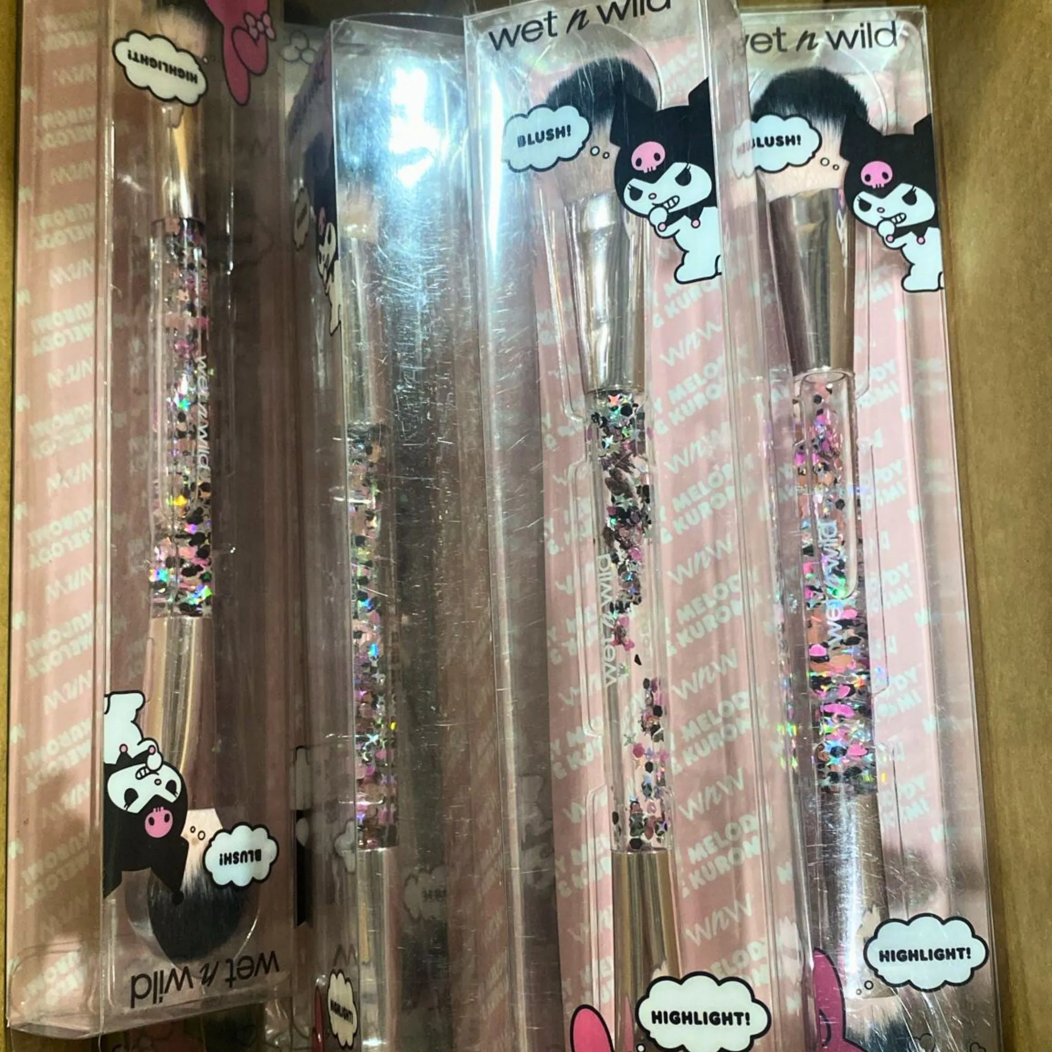 My Melody & Kuromi x Wet n Wild Blush & Highlight Brush (14 Pcs Lot)