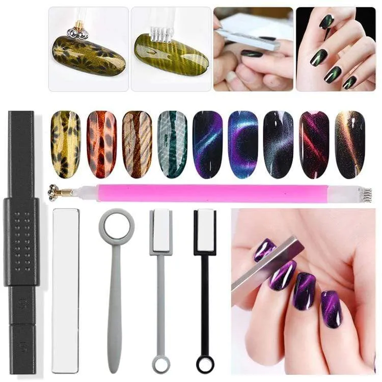 Nail Art Magnet Stick Cat Eyes Magnet for Nail Gel Polish 3D Line Strip Effect Strong Magnetic Pen Tools for Gel Varnish Tools