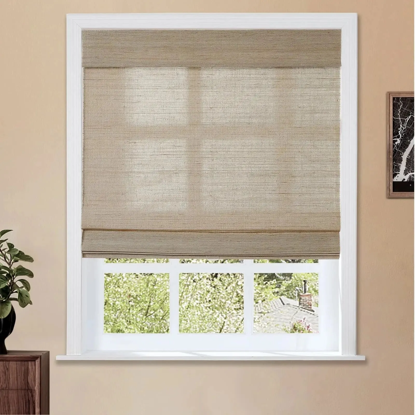 Natural Ramie Bamboo Woven Shade - Coconut