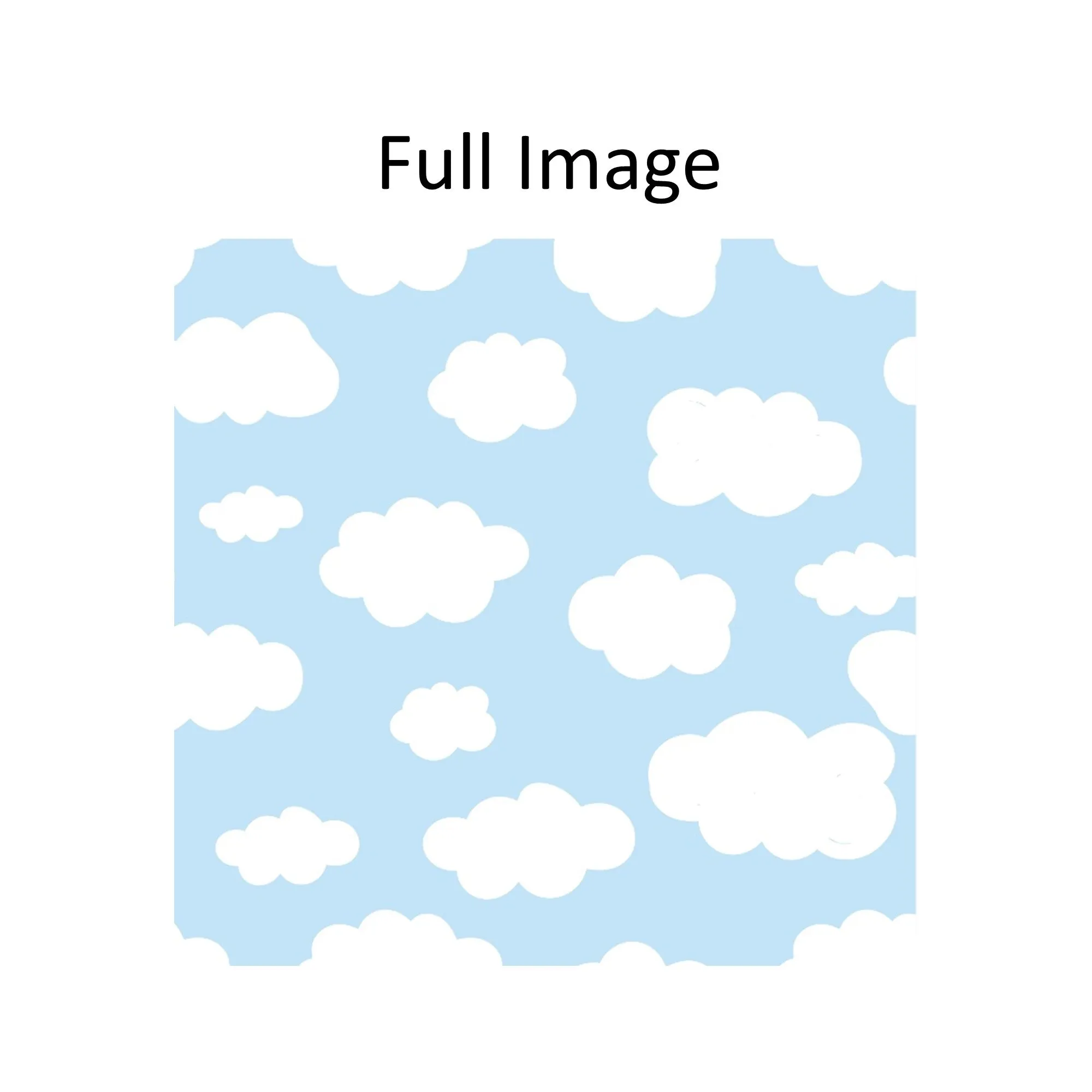 Pastel Blue Sky and Clouds Window Roller Shade