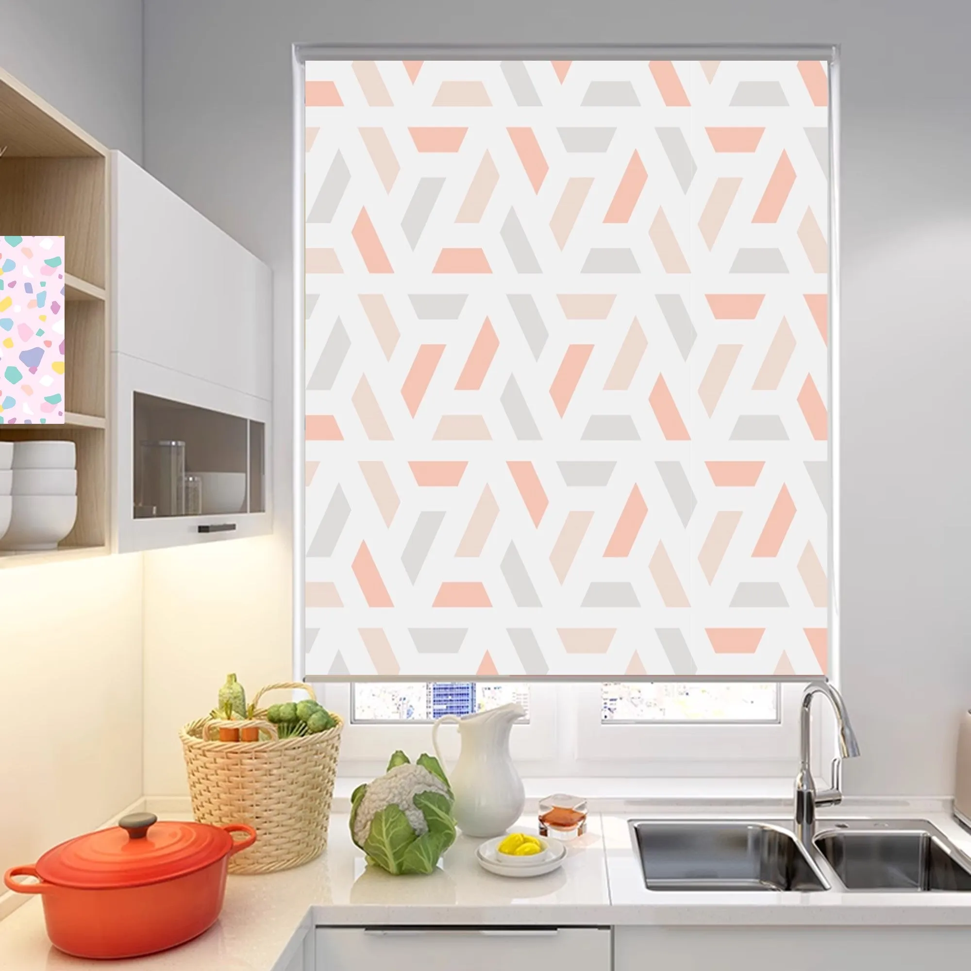 Pastel Geometry Window Roller Shade