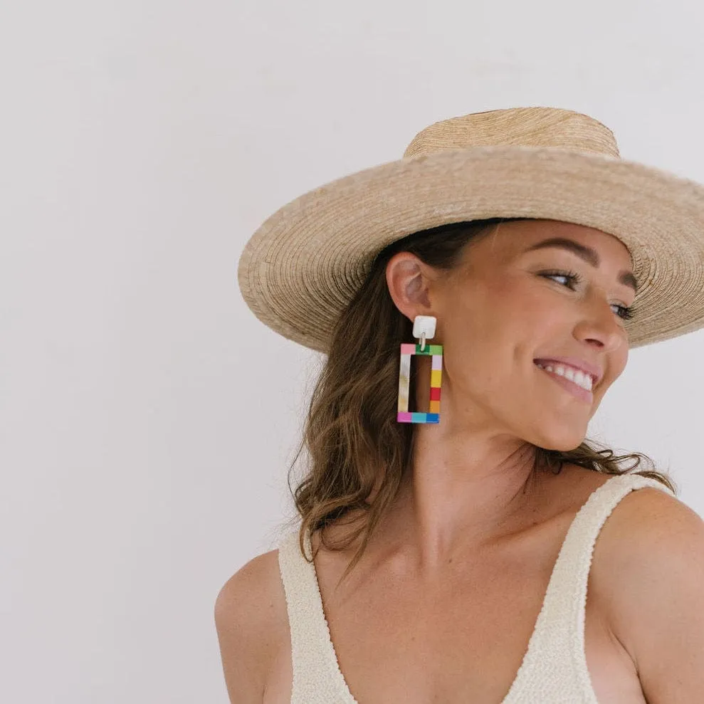 Rainbow Colorblock Earrings