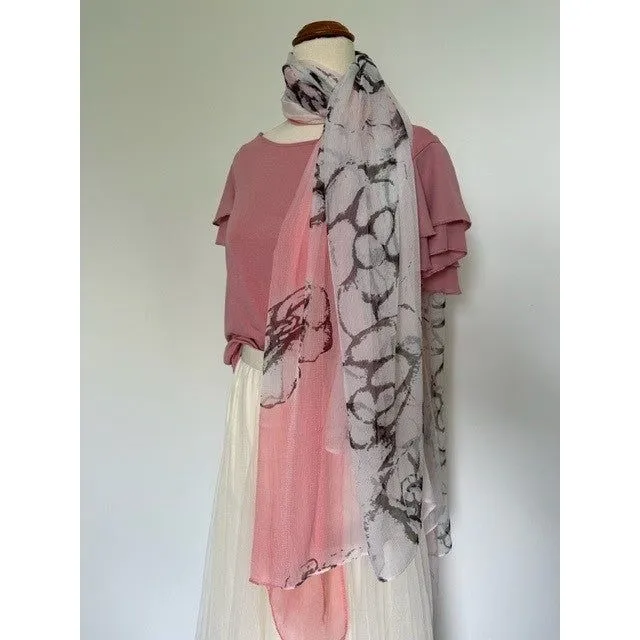 Silk Scarf - Pink Circle of Life