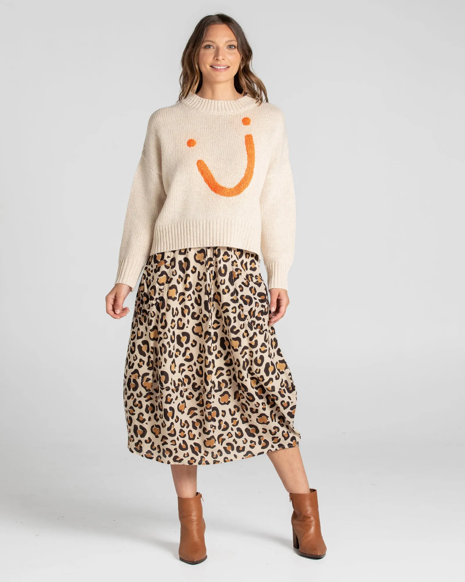 Smile Jumper - Natural and Fluro