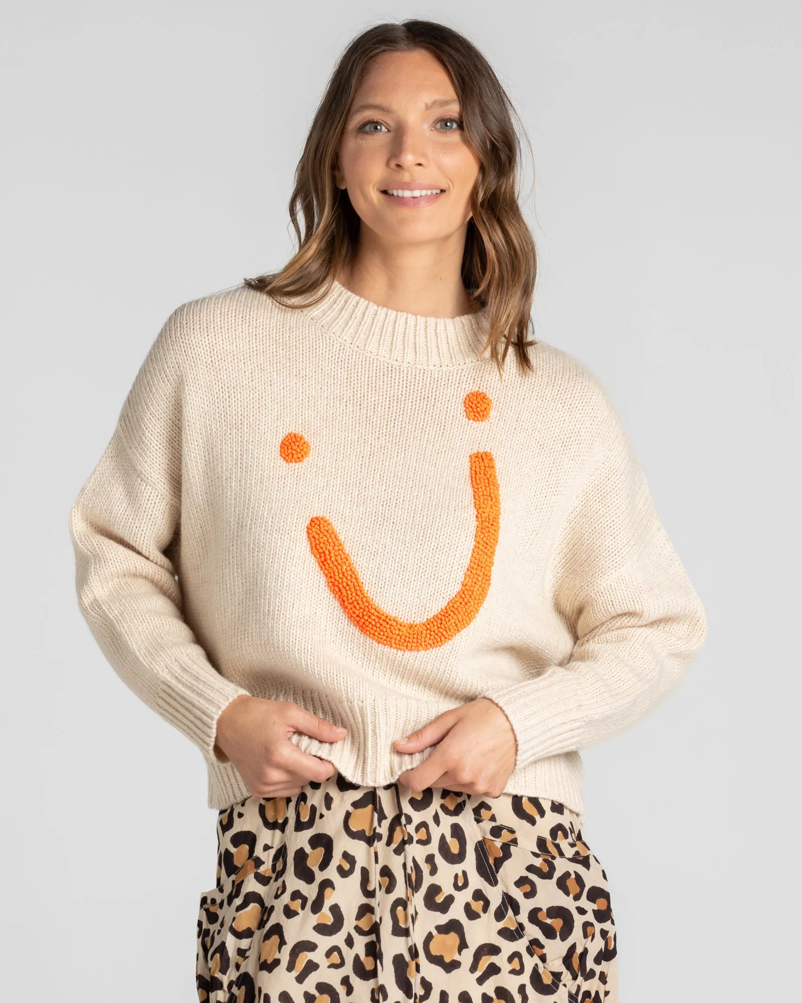 Smile Jumper - Natural and Fluro