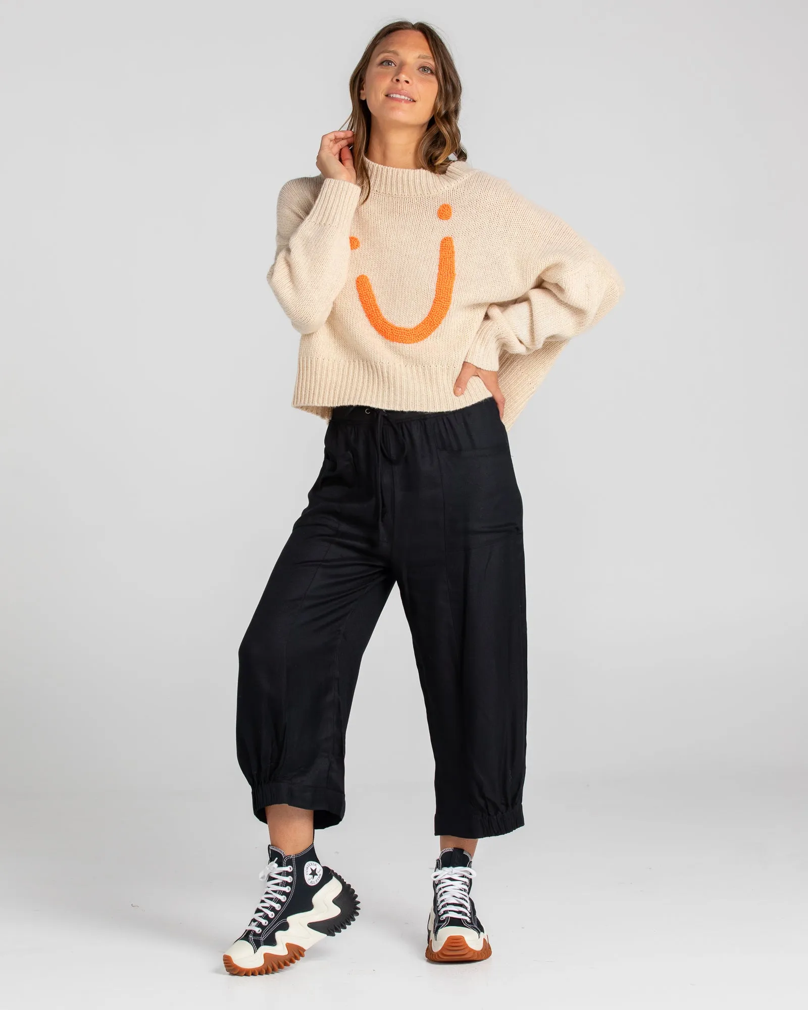 Smile Jumper - Natural and Fluro