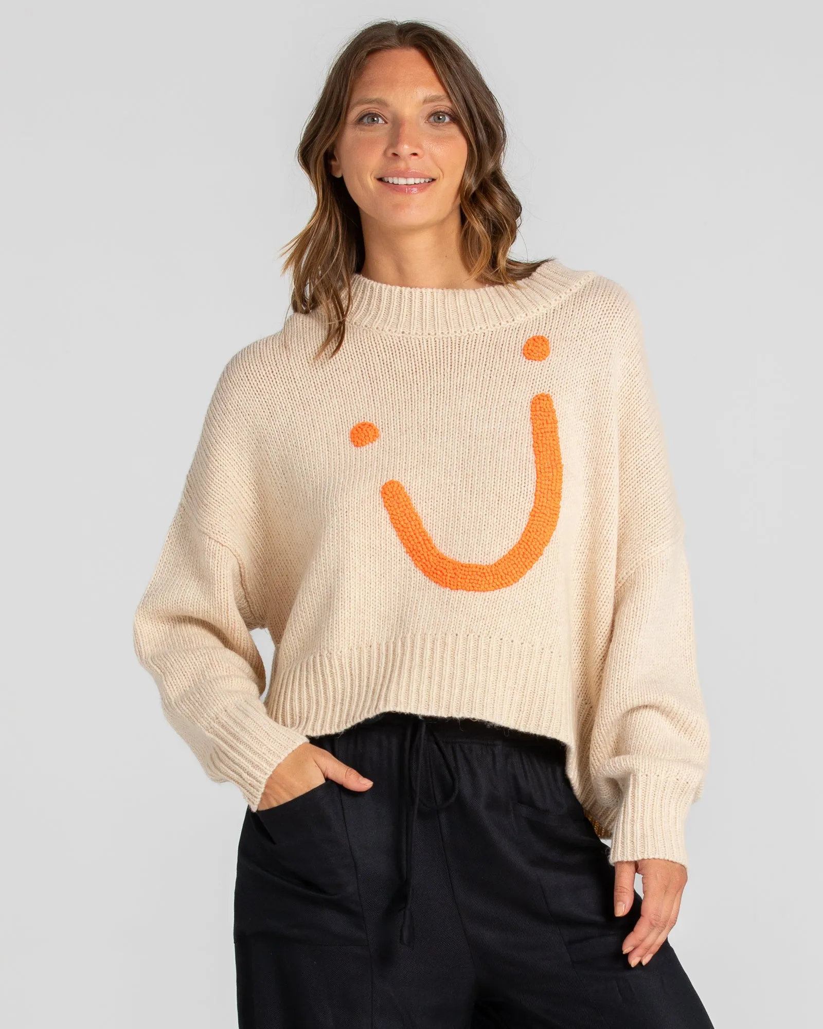 Smile Jumper - Natural and Fluro