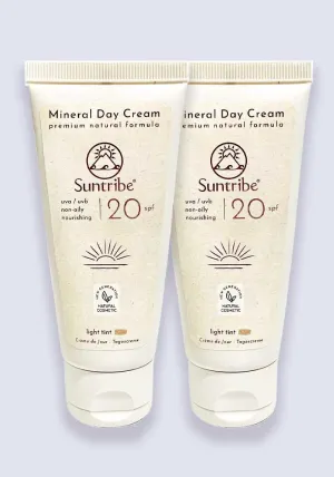 Suntribe Natural Mineral Day Cream Tinted SPF 20 40ml - 2 Pack Saver