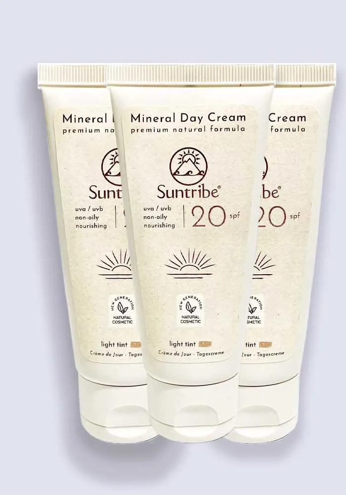 Suntribe Natural Mineral Day Cream Tinted SPF 20 40ml - 3 Pack Saver