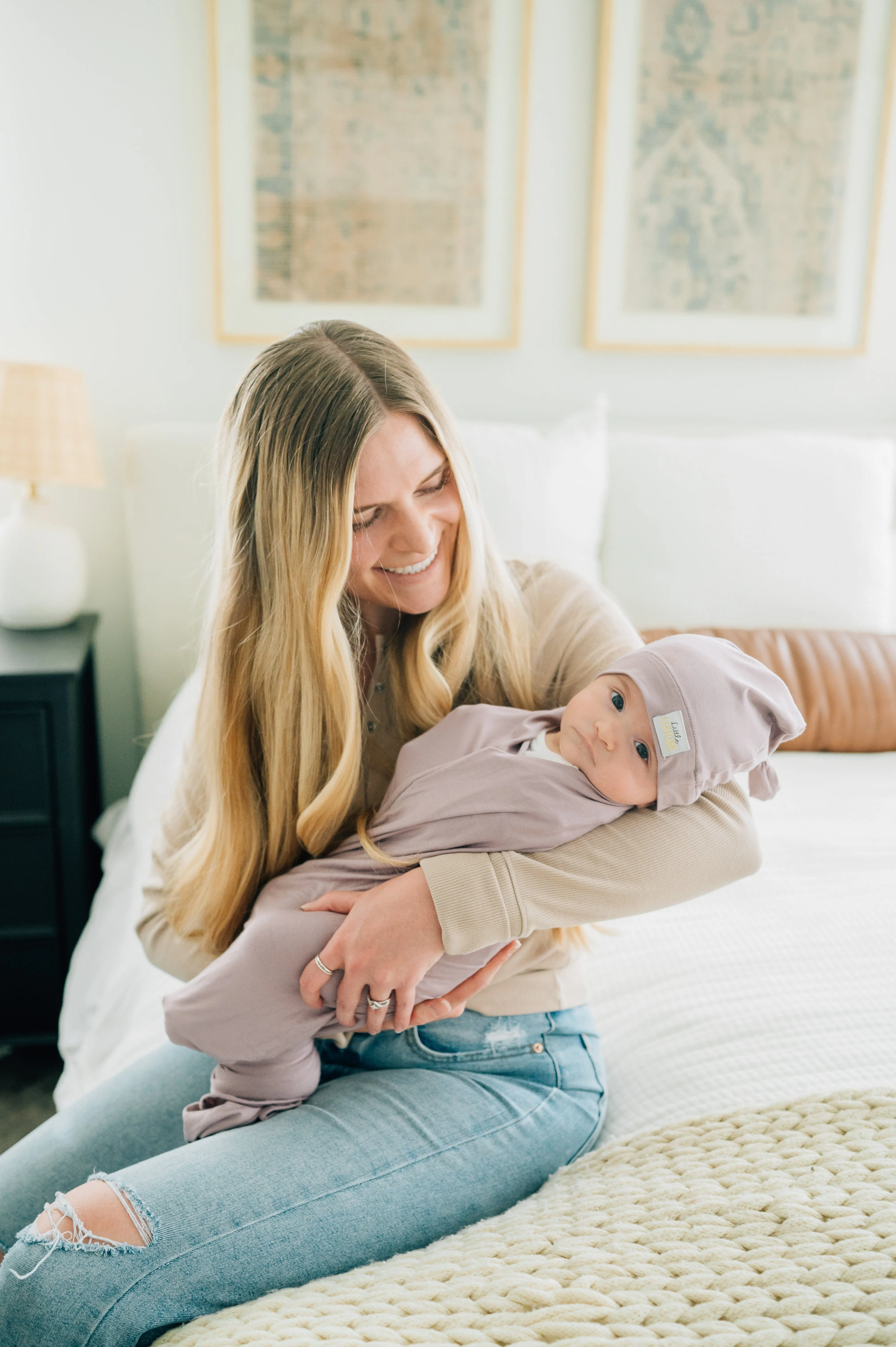 Swaddle and Hat - Blueberry Cheesecake