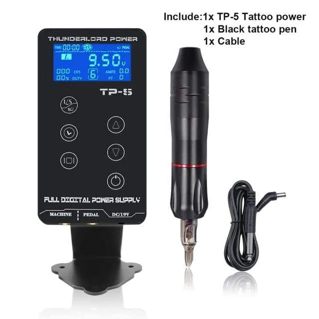 Tattoo Machine Kit Professional Complete Tattoo Machine Pen LCD Touch Screen Tattoo Power Cartridges for Tattoo Beginners Artist